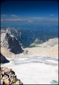 Dachstein - pohled z vrcholu na Gosausee