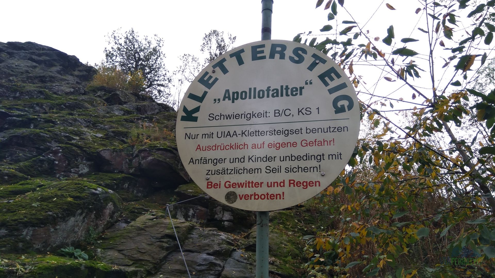 Apollofalter - informační tabule