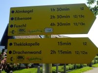 Drachenwand - Rozcestník dole u parkoviště