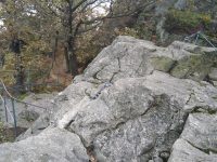 Reisenboulder - vrchol, společný pro obě cesty, sestup je možný po lehčí via ferratě nebo po turistické trase