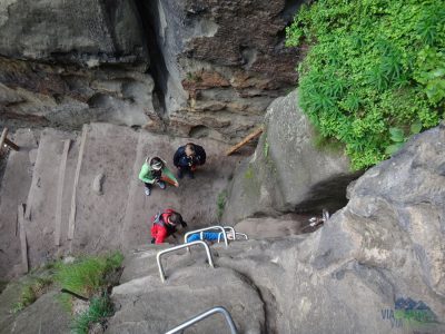 Häntzschelstiege - první klíčové místo