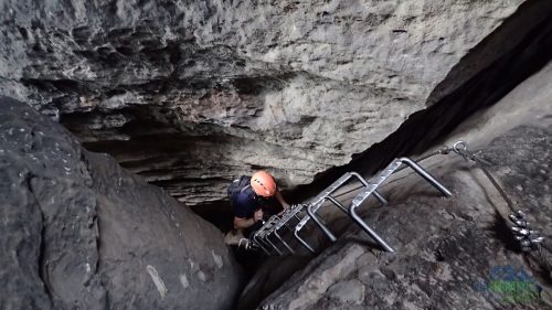 Häntzschelstiege - žebřík v komíně