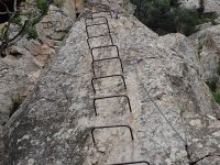 Via ferrata Shelter Rock - první pilíř.