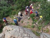 Via ferrata Shelter Rock - začátek.