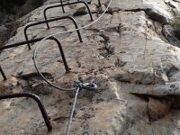 Via ferrata Shelter Rock - druhý pilíř.