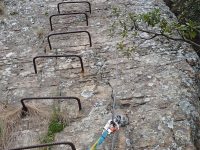 Via ferrata Shelter Rock - druhý pilíř.