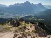 Pohľad on nástupu na ferratu na chtu Pomedes