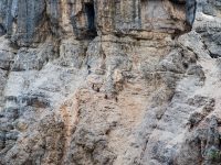 Dosť nebezpečná časť, nezaistená lanom