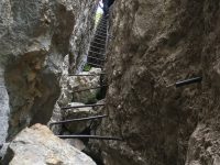 Via ferrata Hanselsteig žebřík v komíně