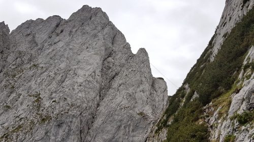 Donnerkogel Intersport - už je vidět žebřík